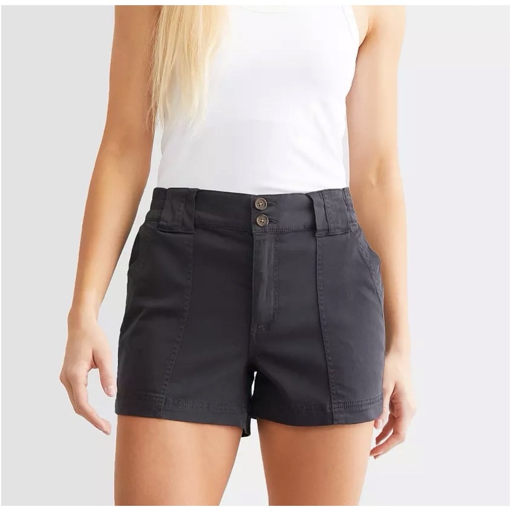Buckle BKE Women's Parker Stretch Shorts Size 28 Charcoal Gray